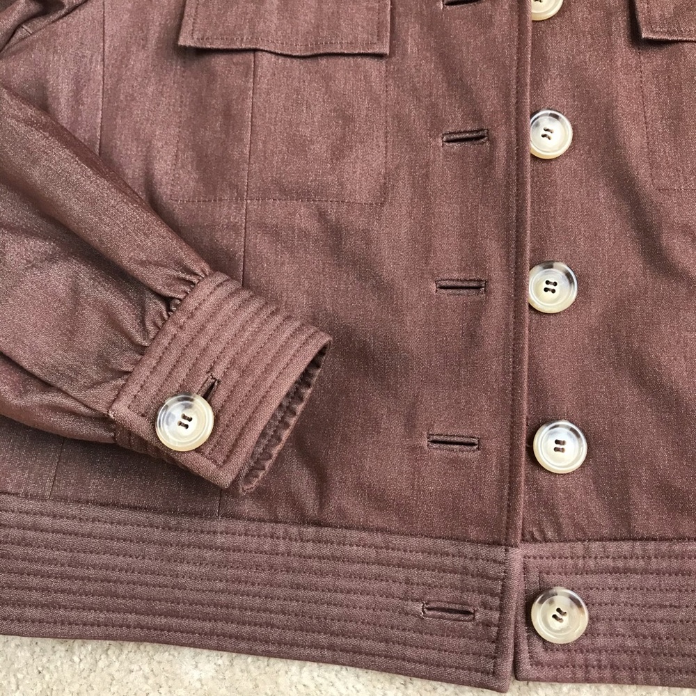 Etcetera Waist Length Button Front Jacket Womens … - image 3